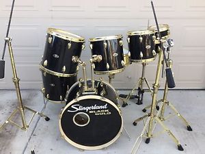 Vintage Slingerland Black Gold drum set