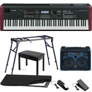 Yamaha MOXF8 Music Production Synthesizer,Stand, Bench, Amplifier, D/C, V/P,S/P