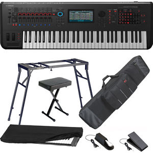 Yamaha Montage 6 Synthesizer, 4-legged Stand, X Bench, Bag, H/P, D/C, V/P, S/P
