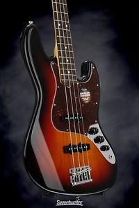 2016 Fender American Standard Jazz Bass-3-color Sunburst-Rosewood Fingerboard