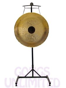 40" Chocolate Drop Gong on the Meinl Gong/Tam Tam Pro Stand (TMGS-2) with Mallet