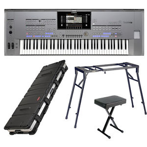 Yamaha Tyros 5 76 Key Arranger Workstation with Hard Case,  Stand, X Bench