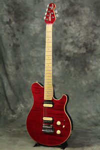 MUSIC MAN / AXIS SUPERSPORT TRANS RED Electric Guitar W/HardCase Used #U457