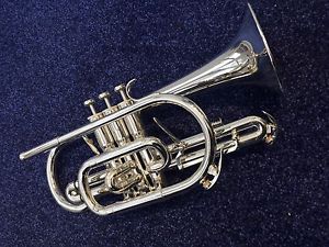 Besson Sovereign BE928-GS-2 Bb Cornet-Immaculate Silver Plated Finish-