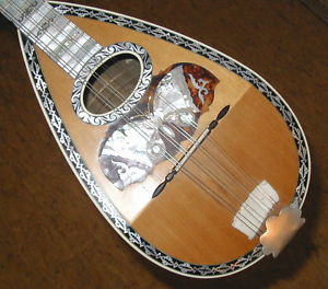 Rarität: antike ital. Mandoline mandolin Rosario, hochverziert, spielbereit