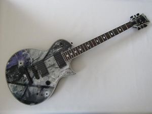 Used! ESP Japan Edwards Gus G Model Guitar E-EC-RockArt Fire Wind Ozzy Osbourne