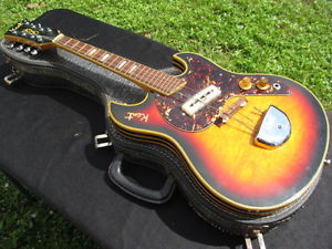 Vintage Kent Electric Solid Body Mandolin Pickup Works Dust In Controls