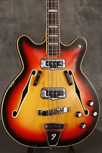 original 1968 Fender CORONADO II hollowbody Bass Sunburst