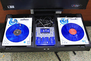 Technics sl1200mk2 SL 1200 MK2 Modified Turntables w. Numark Mixer DXM06 & Odyss