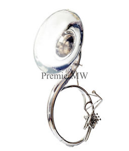 NEW SALE OF SOUSAPHONE BIG BELL 22 INCH WHITE LACQUERED B FLAT TUBA BIG HORN+BAG