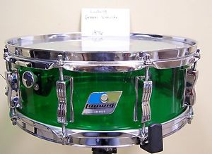 Vintage 1976 Ludwig Green Vistalite Snare Drum