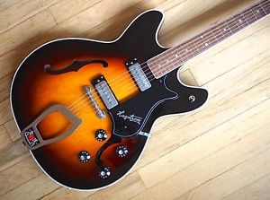 1960s Hagstrom Viking I Vintage Semi-Hollowbody Electric Guitar Sunburst Sweden