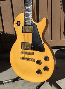 1993 Gibson Les Paul Studio Ebony Board White Good Wood Era 8.8 lb.