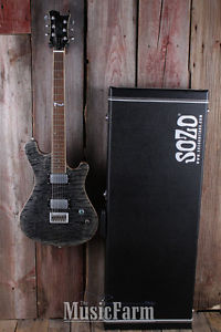 Sozo Z Series Z7TBQ Electric Guitar Trans Black Quilt Maple Top w Hardshell Case