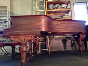 BEAUTIFUL STEINWAY AND SONS GRAND PIANO MODEL B FLAME MAHOGANY