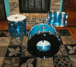 Vintage Ludwig Vistalite Blue Drum Set