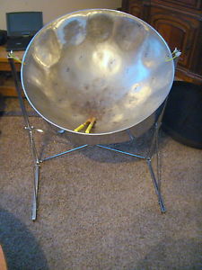 23" Steel Pan Drum with Stand, Sticks and Pan 2000 Case {marked}