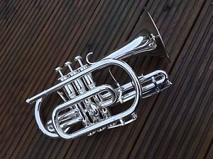 Boosey & Hawkes Medium Bore(MB) Sovereign Bb Cornet-Fantastic Silver Finish-