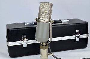 VINTAGE SONY C-37P CONDENSER MICROPHONE WITH CARRYING CASE