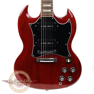 Used Gibson SG Standard P-90 P90 Electric Guitar Heritage Cherry
