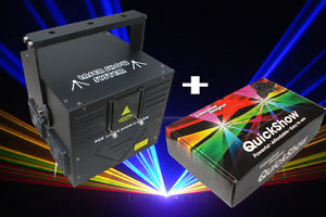 Pangolin Quick Show 3.0 + 3W/3000mW RGB Full Color ILDA DJ Laser Stage Lighting