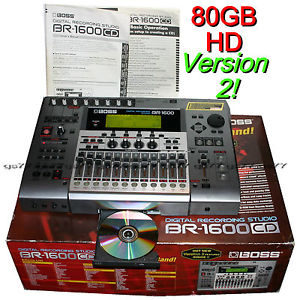 BOSS BR-1600CD Digital Recorder 80 GB w/ CDRW & DRUMS in Orig Box!! MSRP $1749