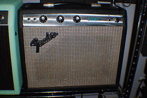 Fender Champ Guitar Amp, Silverface, SF, mid-70s, Weber Al Nico Speaker