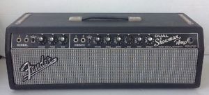 Vintage 60's FENDER Dual Showman Blackface Tube Guitar Amp Head Amplifier 34A