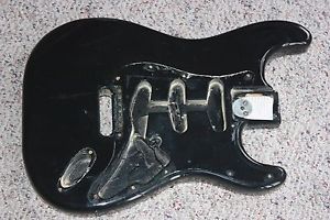 1976 1977 1978 1979 Fender Stratocaster guitar body original black 5 lb 4 oz