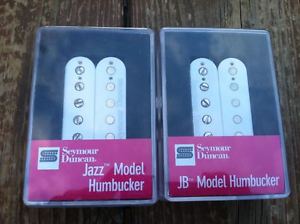 NEW Seymour Duncan JB Jazz Hot Rodded PICKUP SET  WHITE 11102-01-W_11102-13-W