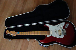 1998 Fender American Deluxe Fat Strat Electric Guitar (red finish)