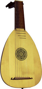 Atlas 8 Course Student LUTE with case. Traditional renaissance, from Hobgoblin