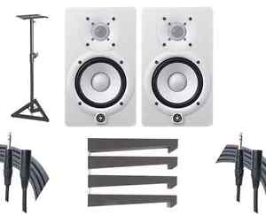 Yamaha HS7W Pair + Stands + Mopads + Mogami Cables