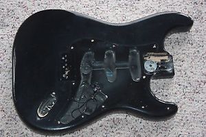 1979 1980 1981 Fender Stratocaster guitar body original black 6 lb 15 oz