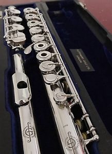 FLUTEMAKERS GUILD (David Keen) SOLID SILVER OPEN-HOLE FLUTE (#410) - B-FOOT