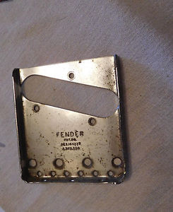 Late 1958 to 1966 Original FenderTelecaster Vintage Bridge Plate Pat #s Pre-CBS