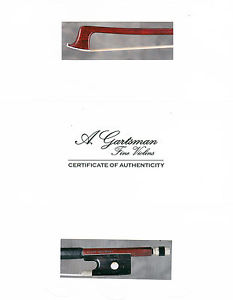 A very fine certified French violin bow by F. Lotte,ca. 1945, Very Nice!