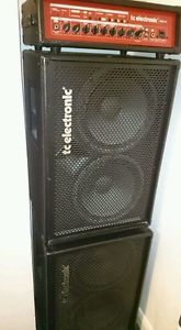 Tc electronic bh500 bass amp head and 2/12 x2 matching cabs