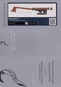 A rare, very fine French certified violin bow by Nicolas Maire, ca. 1855.