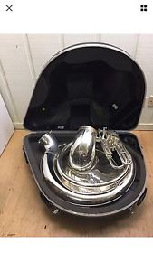 King BBb Sousaphone 2350  Silver Plated With Neck & Bits & Case Chemical Cleaned