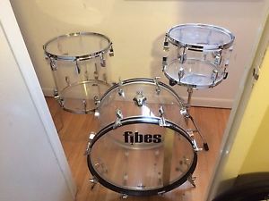 vintage Fibes Crystalite Acrylic Drum Kit 13 16 22 Not Vistalite