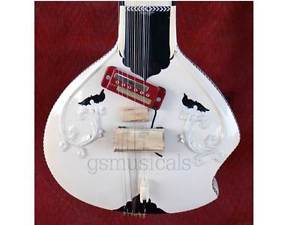 SITAR WHITE BEAUTY STUDIO FUSION WITH FIBERGLASS CASE GSM021 CA