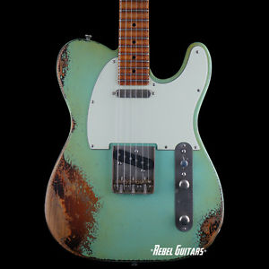 Palir Guitars Titan in Aged Sonic Blue Over Sunburst w/ Porter Tele Pickups