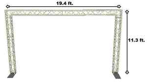 Complete 19ft Square Aluminum Truss Goal Post Lighting System DJ Lights Speakers