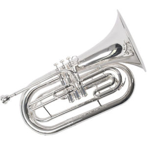 Karl Glaser Marching Bariton in B, Basstrompete, versilbert, B-Ware