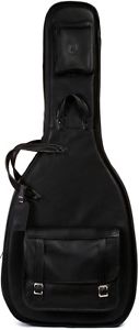 Levy's Leather Acoustic Guitar Gig Bag - Black
