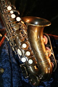 Sopran Saxophon mit Lederkoffer Krokodil