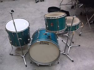 Vintage Premier 4 Piece Drum Set - 20,12,16, 14 - Blue Sparkle Finish