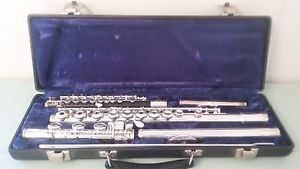 Emerson Flute Sterling Silver Head Open Hole B Foot B28210 and Piccolo Set