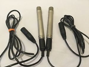 2 vintage russian condenser microphones LOMO UM53 with cardioid capsules LOMO8a3